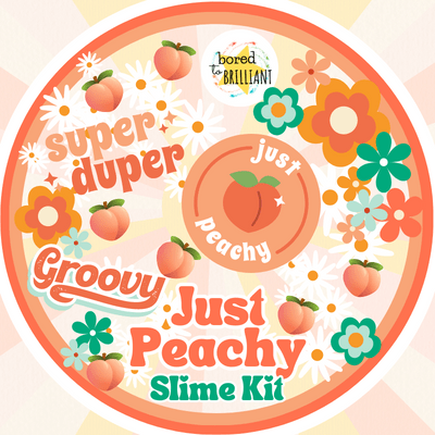 just peachy slime kit label