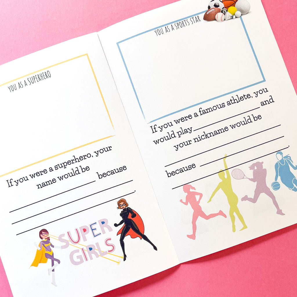 inner page of the best birthday ever book showing how kids can personalize 