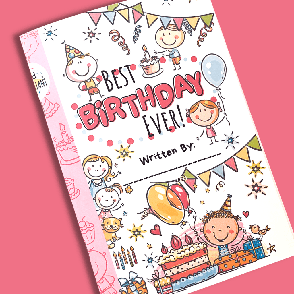 best birthday ever for girl book on a pink backdrop