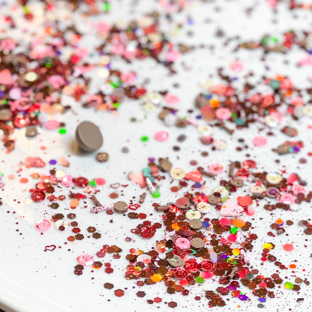 confetti for valentines slime kit