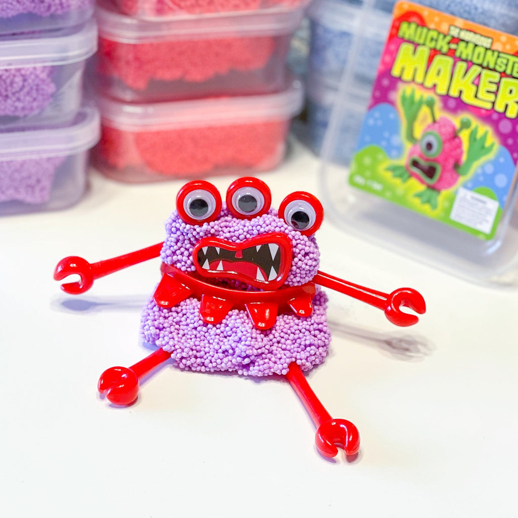 red and purple monster putty for kids