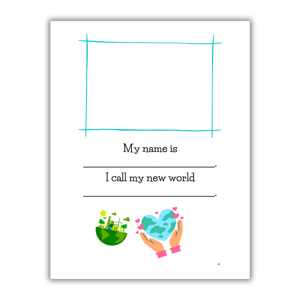 Open 'Best Imaginary World Ever!' book and illustration 