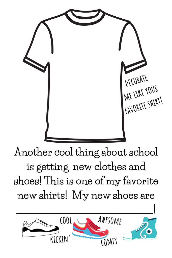 Best School Year Ever Book inner page where kids can customize it and show the clothes they like to wear. 