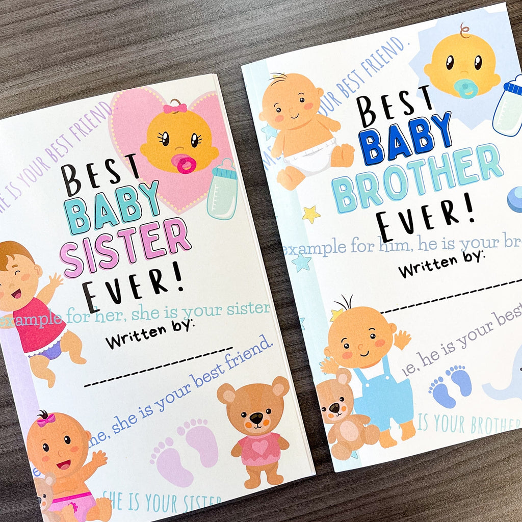 personalized books for best baby brother and best baby sister ever on a table with these children's books