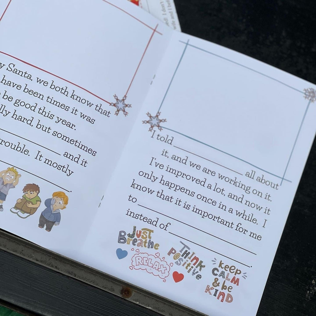 Best Letter to Santa Ever Book inner page with writing prompts