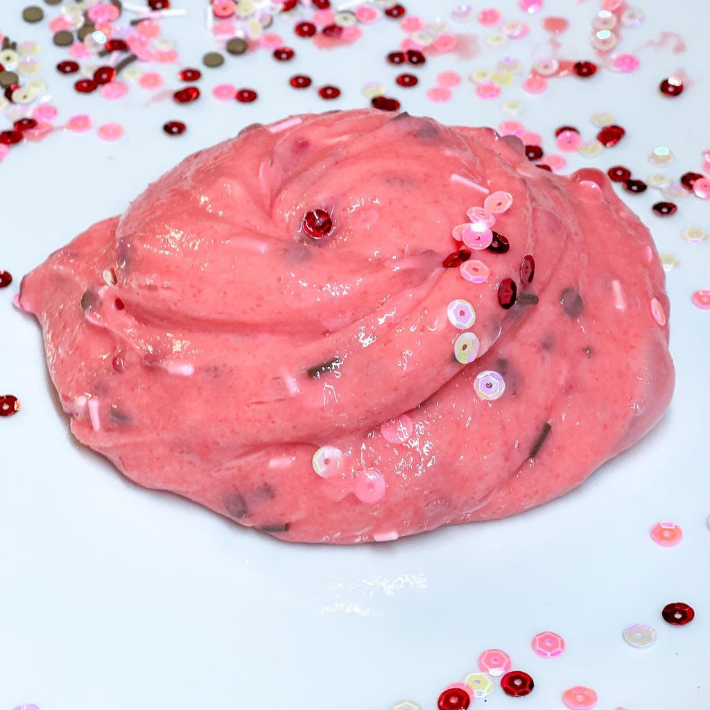 Chocolate Cherry Slime Kit for kids, diy slime kit. valentines slime making kit