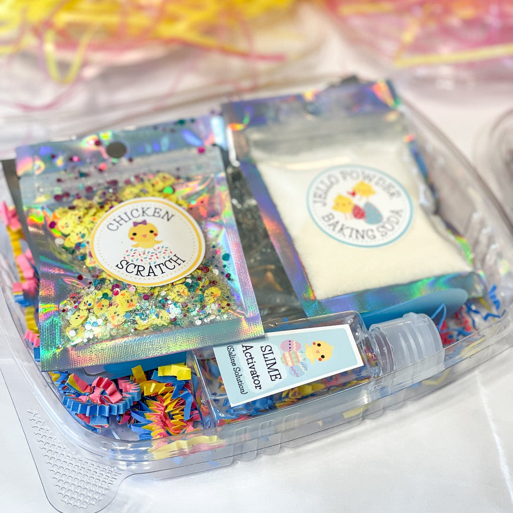 chick Snack Slime Kit, easter Slime kit with all ingredients