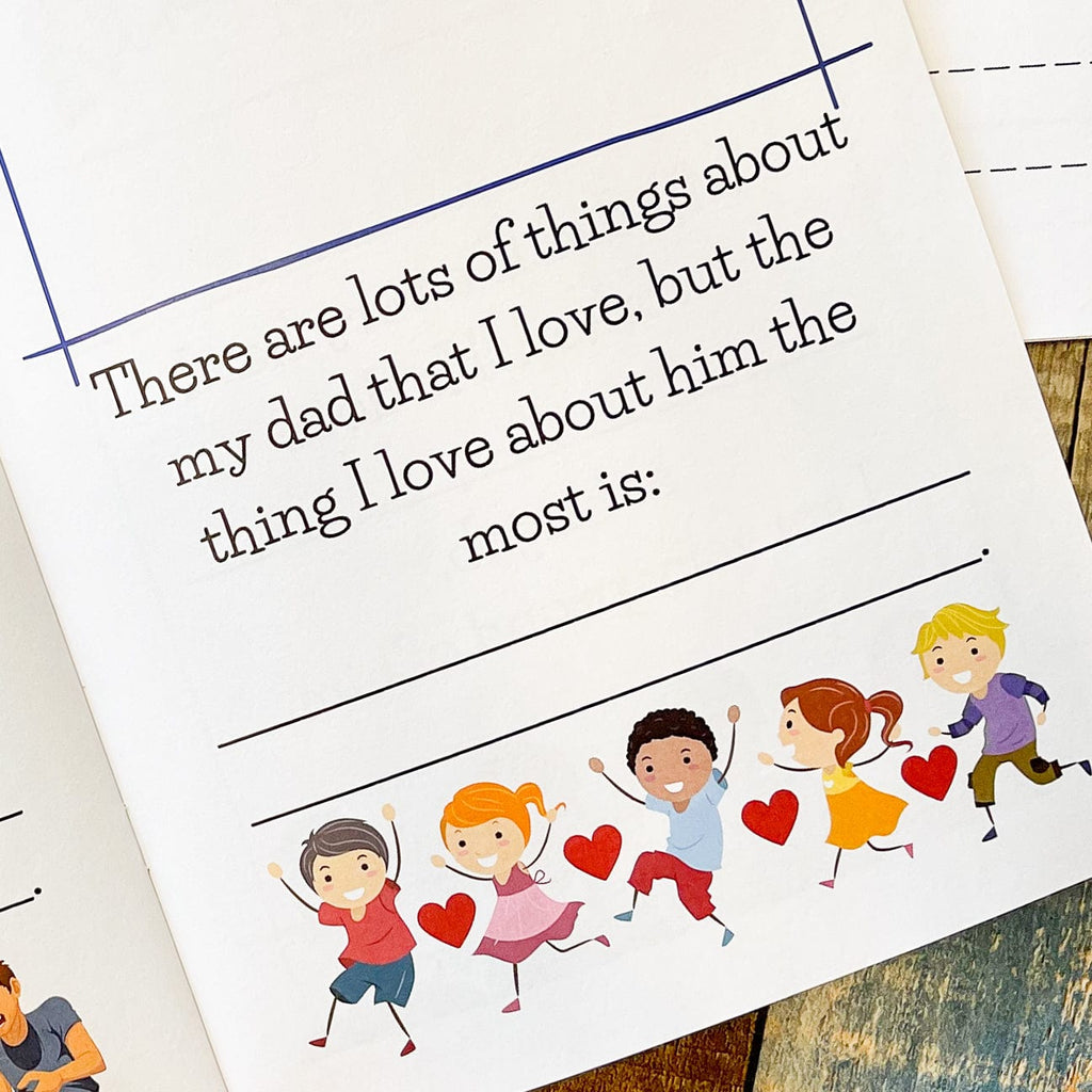 i love this about dad prompt for kids to personalize the best dad ever book