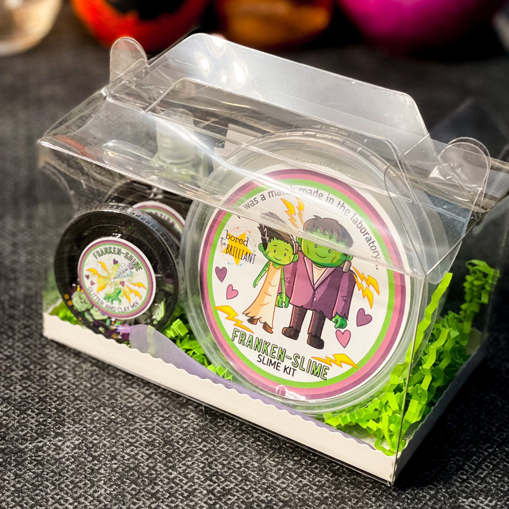 Halloween SLIME KIT container with all ingredients in a case