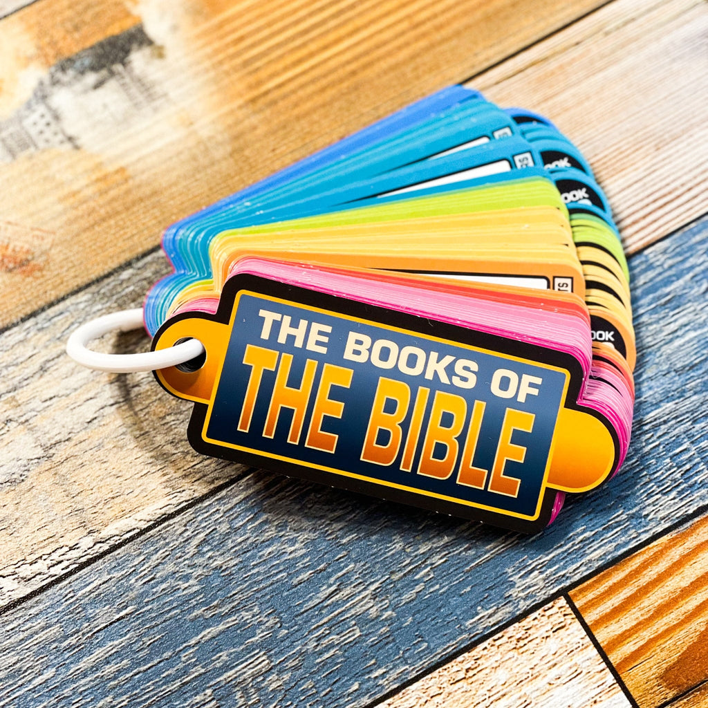 BOOKS OF THE BIBLE FLASH CARDS ON RING