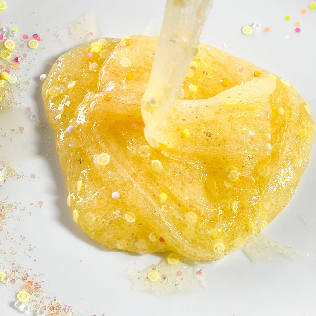 yellow lemon slime, SLIME KIT,  Slime Kit for kids, diy slime kit, children's sensory play