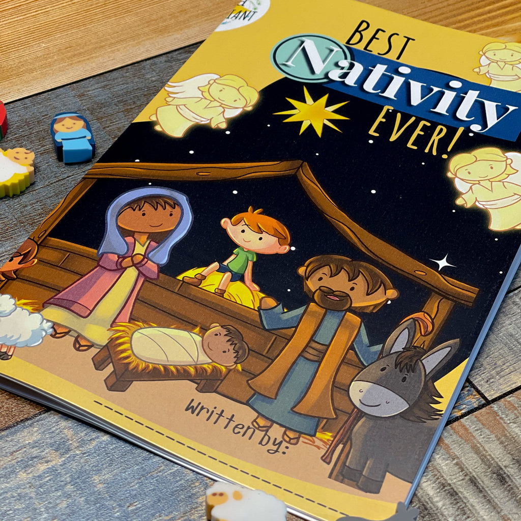 Best Nativity Christmas Story Ever children's personalized Book on desk