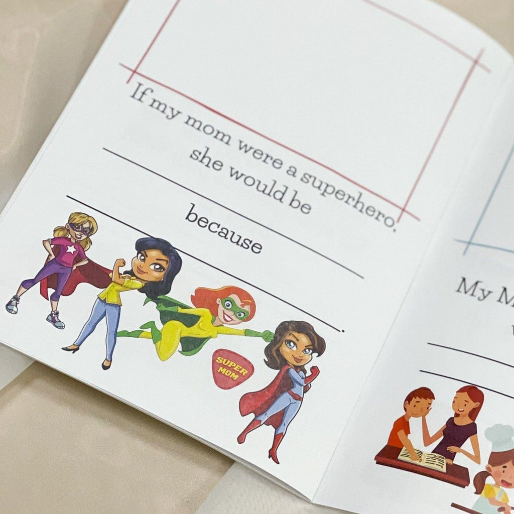 inner page of best mom ever personalized book from kids because she's a superhero
