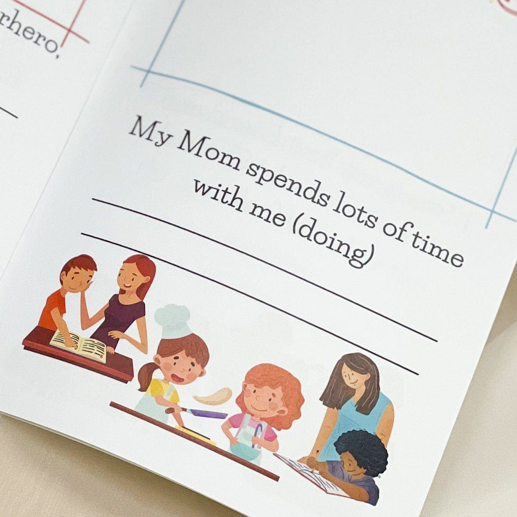 inner page of best mom ever kids book showing mom spending time with children