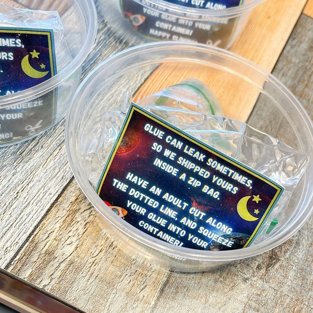 directions for glow in the dark Slime Kit