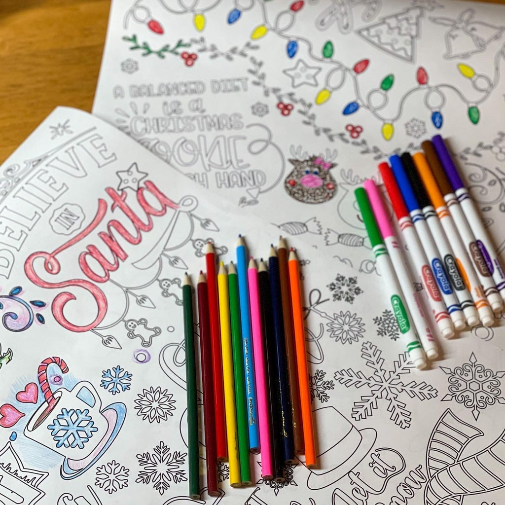 Christmas Coloring Posters - Bored to Brilliant