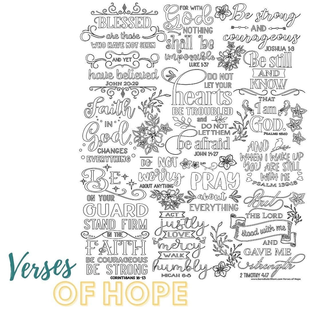 Scripture Coloring Cards - Bored to Brilliant