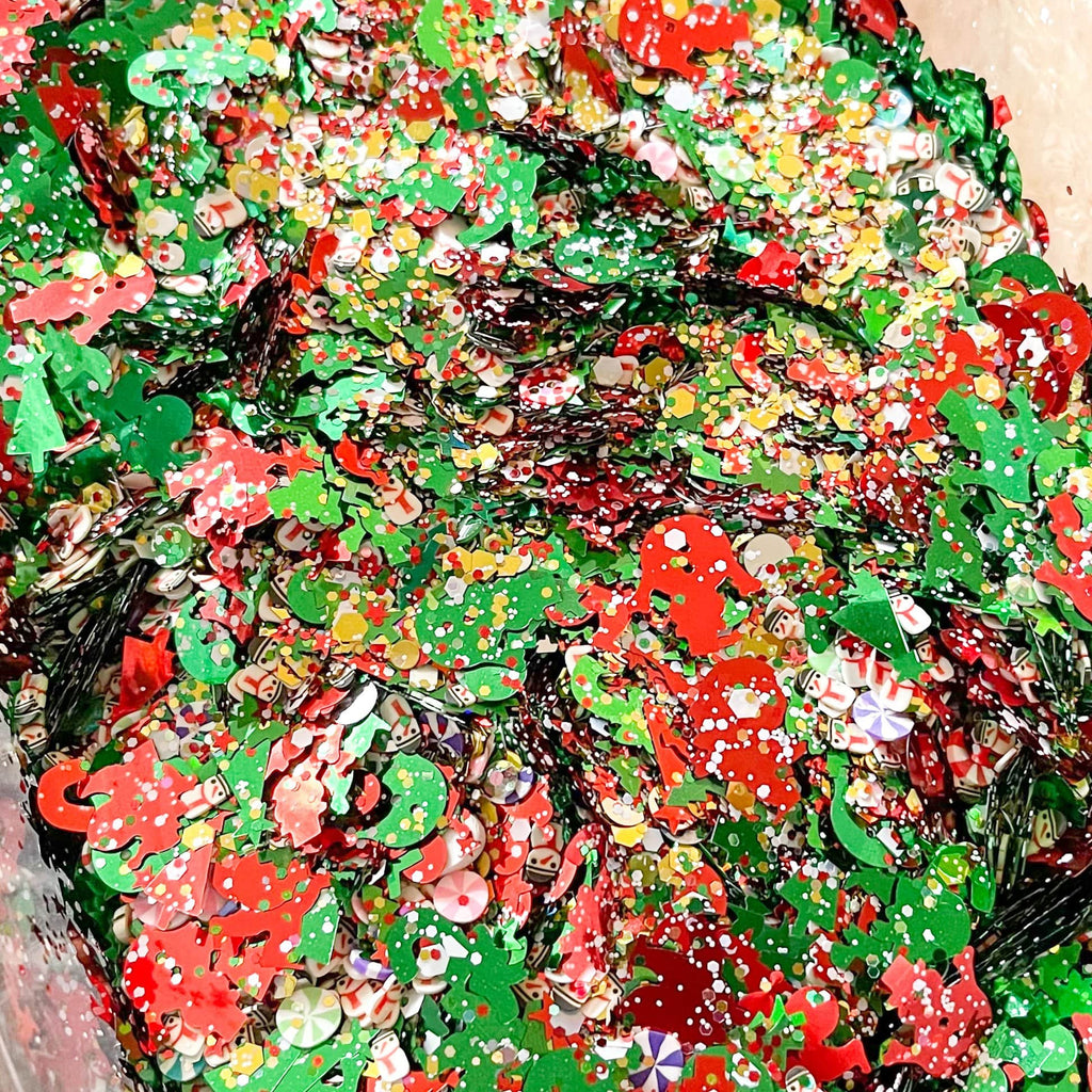 confetti that goes into the christmas slime