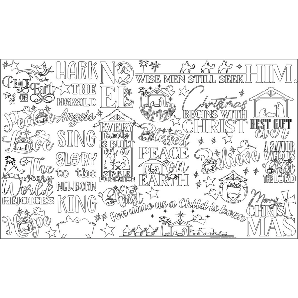 Table Topper Coloring Pages - Bored to Brilliant