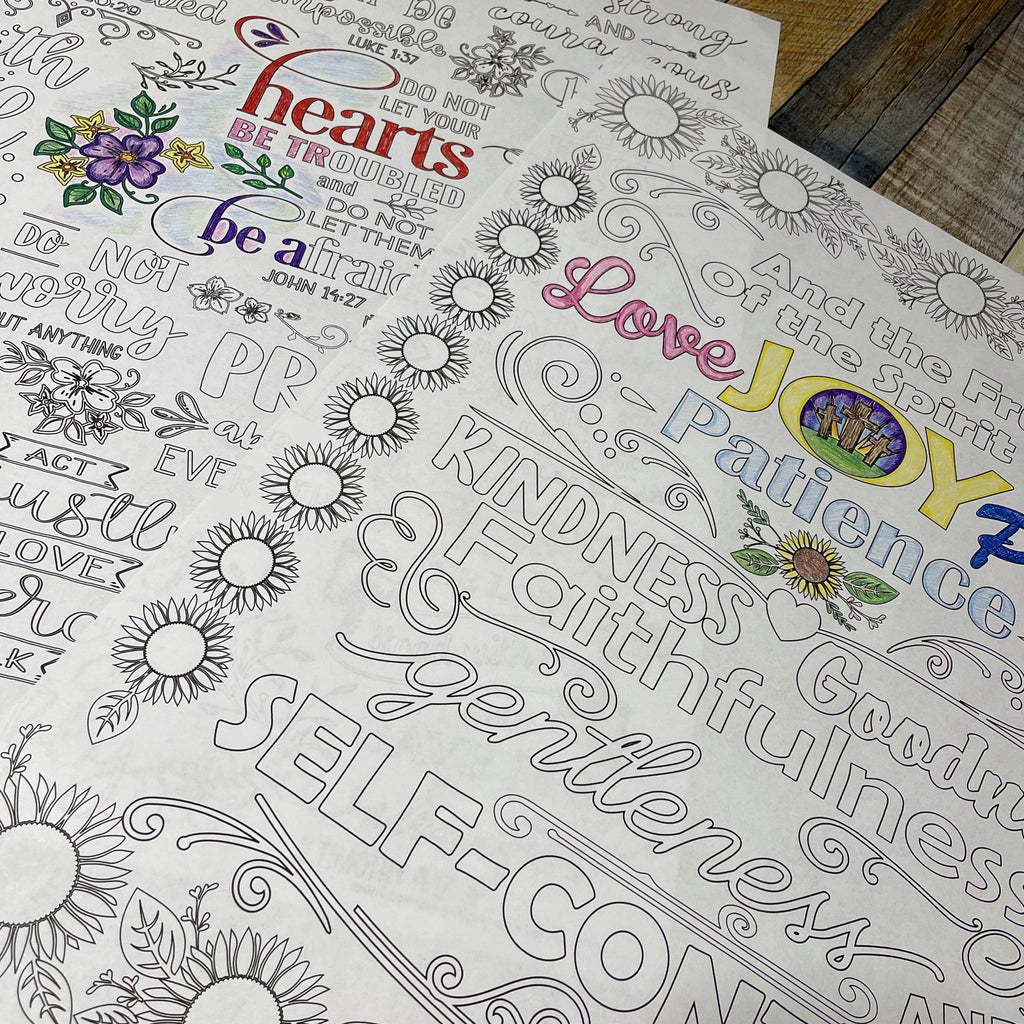 Scripture Coloring Cards - Bored to Brilliant